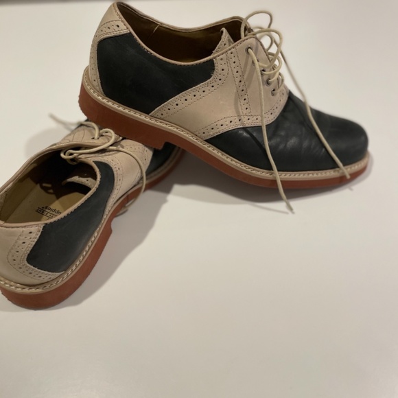 Leather Oxford, bi colour shoes - Picture 3 of 5